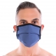 Washable Mask with Fashion Pleats Blue