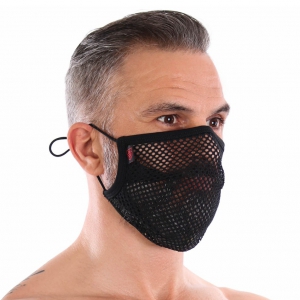 TOF Paris Washable Pleated Mesh Over-Mask Black