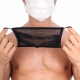 Washable Pleated Mesh Over-Mask Black