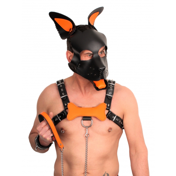 PUPPY SET ORANGE LEATHER EARS AND TONGUE