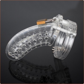 FUKR Chastity cage Perforated 9.5 x 3.5 cm Transparent