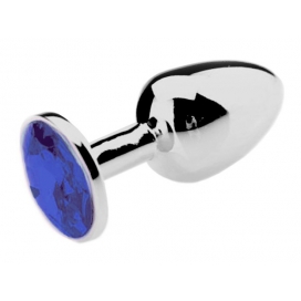 Plug anal avec Bijou JEWEL Bleu 8 x 4 cm