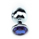 Blue jewel plug 8 x 4 cm