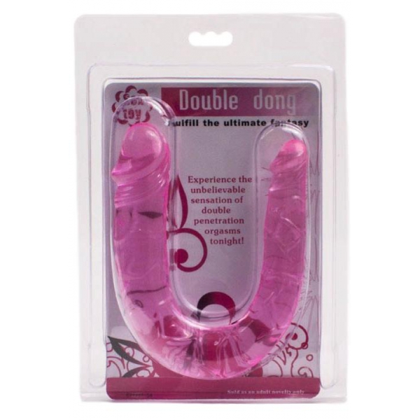 Dildo Duplo de Geleia 11 x 3 cm Rosa