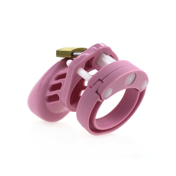 Gaiola de castidade em silicone 7 x 3,3 cm Rosa