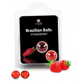 Secret Play Massageballen BRAZILIAN BALLS Aardbei