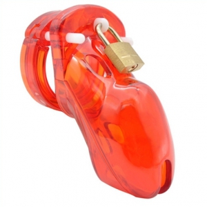 CockLock Gabbia di castità locky 8 x 3,3 cm Rosso