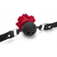 Ball gag with Rose Bud Gag Black