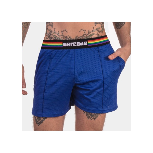 Shorts Barcode Pride Blau