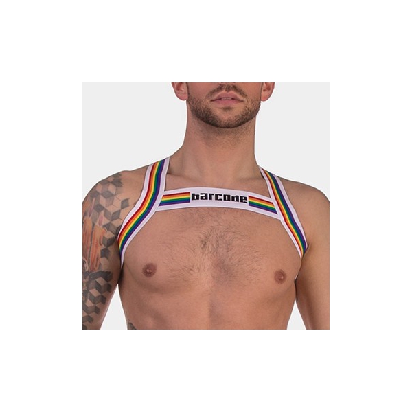 Barcode Pride Elastisch Harnas Wit