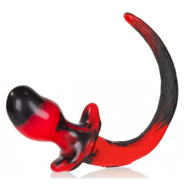 Mastiff Dog Tail Plug 12 x 7 cm Red