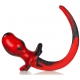 Mastiff Dog Tail Plug 12 x 7 cm Red