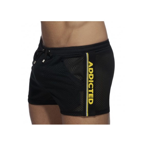 Waistband Mesh Short Black