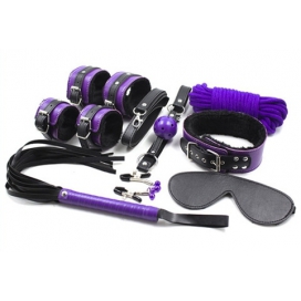 Fur Lined 8 Piece Purple-Black Box