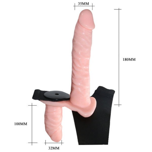 Doubole Umschnalldildo Vibrant Passionate 16 x 3.5 cm