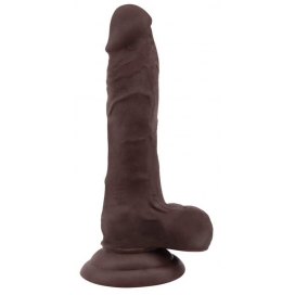 Realistischer Dildo Flatterer 14 x 4 cm Braun