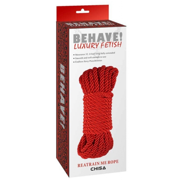 Corde de Bondage REATREAIN ME ROPE 10 mètres Rouge