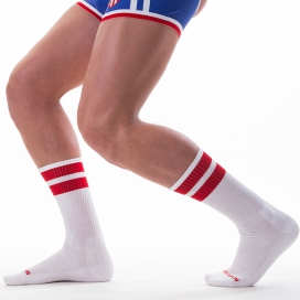 Gym Socks Socken Weiß-Rot