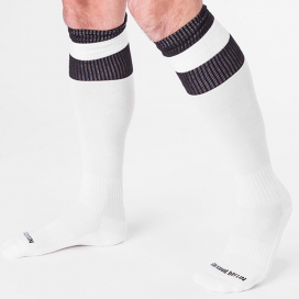 Calcetines de fútbol blanco-negro