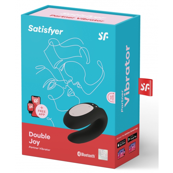 Double Joy Satisfyer Connected Stimulator Zwart