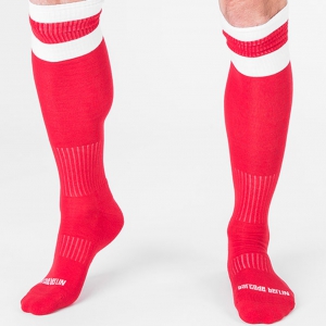 Barcode Berlin Chaussettes Football Socks Rouge-Blanc