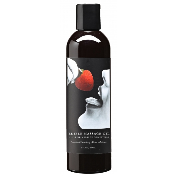 Olio da massaggio commestibile alla fragola 237ml