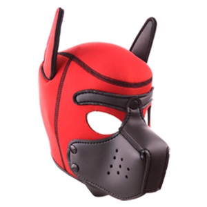 Kinky Puppy PUPPY Capucha de neopreno rojo-negro