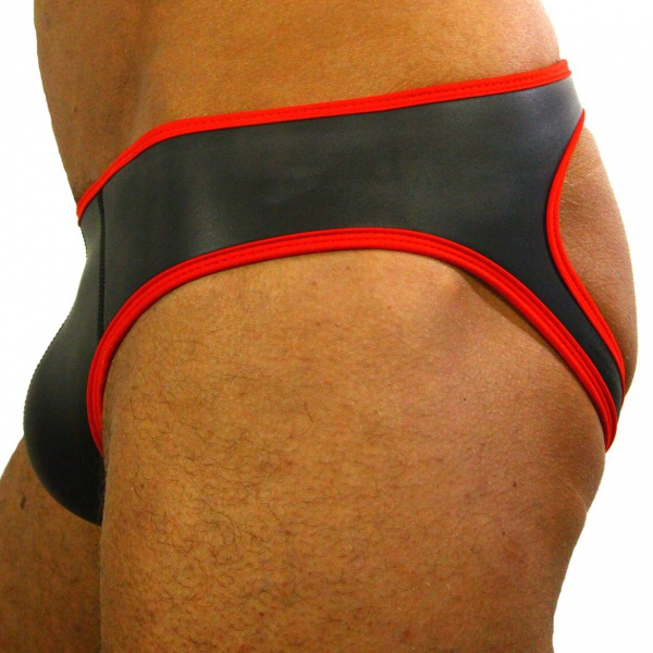 Neopreen Jockstrap Zwart-Rood