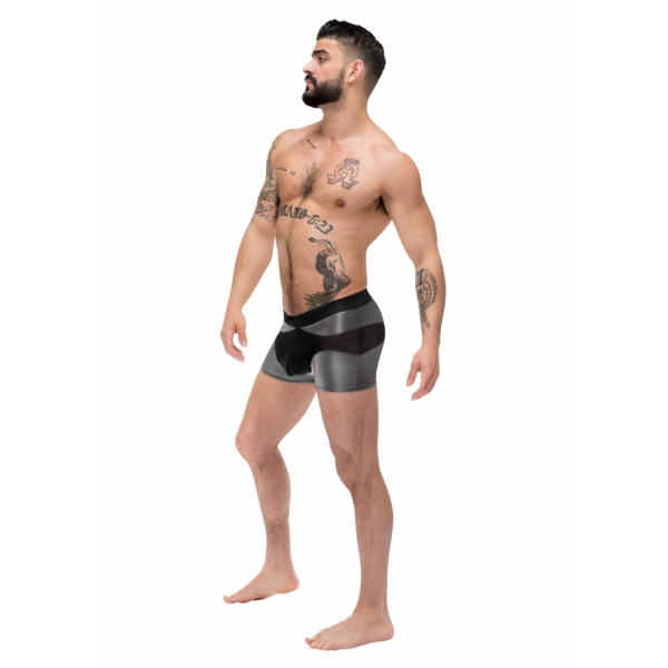 Sexy boxershort IRON CLAD Zwart-Zilver