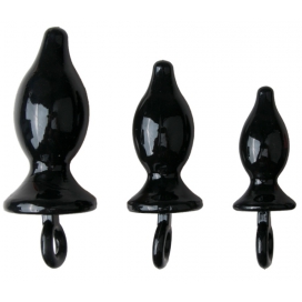 You2Toys Pack of 3 Black Tet Ass plugs