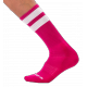 Calcetines de gimnasia rosa-blanco