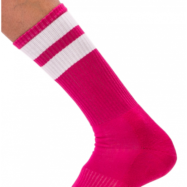 Turnhallen-Socken Rosa-Weiß