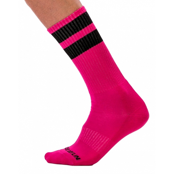 Calcetines de gimnasia rosa-negro