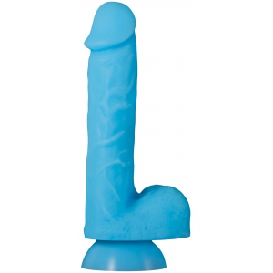 Evolved Consolador luminiscente Touch & Glow 15 x 4 cm Azul