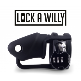 Lock A Willy Fechar uma jaula de castidade Willy 11 x 3cm Preto