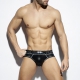 Black Shiny Rib briefs