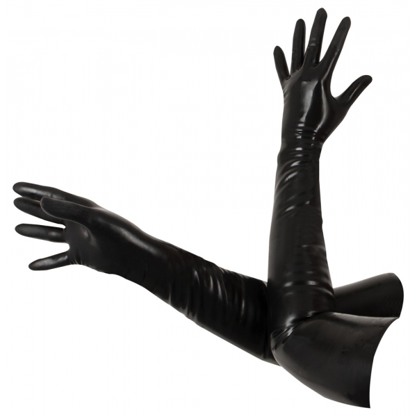 Long latex gloves Bdsm black