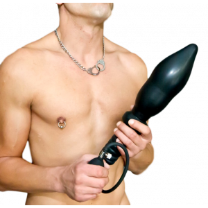 Aufblasbarer Dildo mit Griff Anal Total 19 x 5 cm