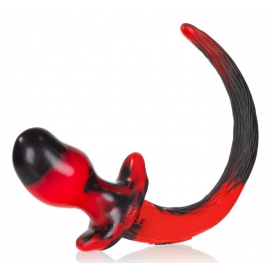 Oxballs Plug Queue Puppy Tail SWIRL 8.5 x 4.4 cm Rouge