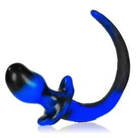 Swirl Hondenstaart Plug 8,5 x 5 cm Blauw