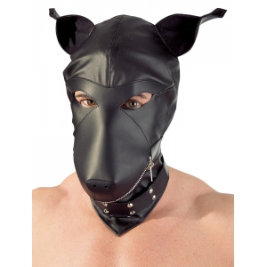 Fetish Collection Dog Fetish Kapuze Kunstleder schwarz