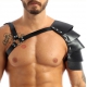 One Armor Softgeschirr mit Schulterriemen aus Kunstleder schwarz