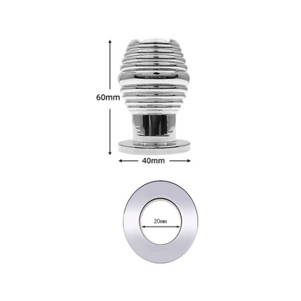 Filetto Hollow S tappo per tunnel in metallo 6 x 4 cm