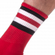 Half Socks Stripes Socken Rot Schwarz Weiß