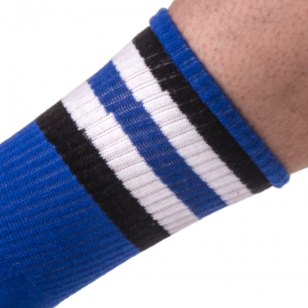 Socks Half Fetish Stripes Blue Black White