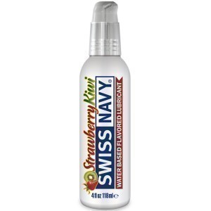 Swiss Navy Lubricante con sabor a fresa y kiwi 118mL