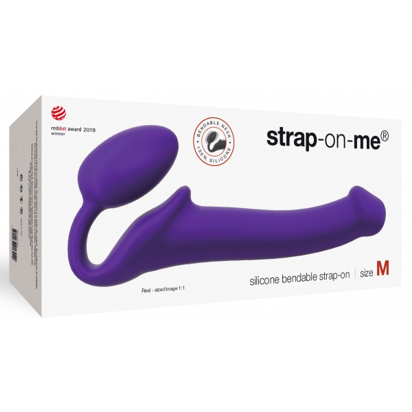 Dildo + Plug STRAP-ON-ME Bendable M 16 x 4 cm Violett