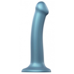 strap on me Dildo Strap-On-Me M 16 x 4 cm Blau Metallic Shine