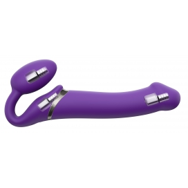 Strap-On Vibrierender Dildo 3 Motoren L 16 x 3.7 cm Violett