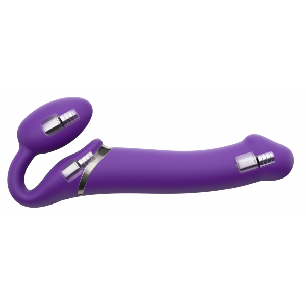 Consolador vibrador Strap-On 3 Motores L 16 x 3,7 cm Morado